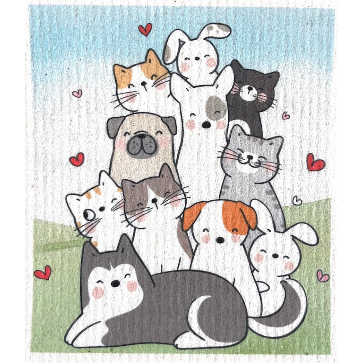 Swedish Dishcloth Canine & Feline Friends BUY 3 Get 1 & FREE shipping