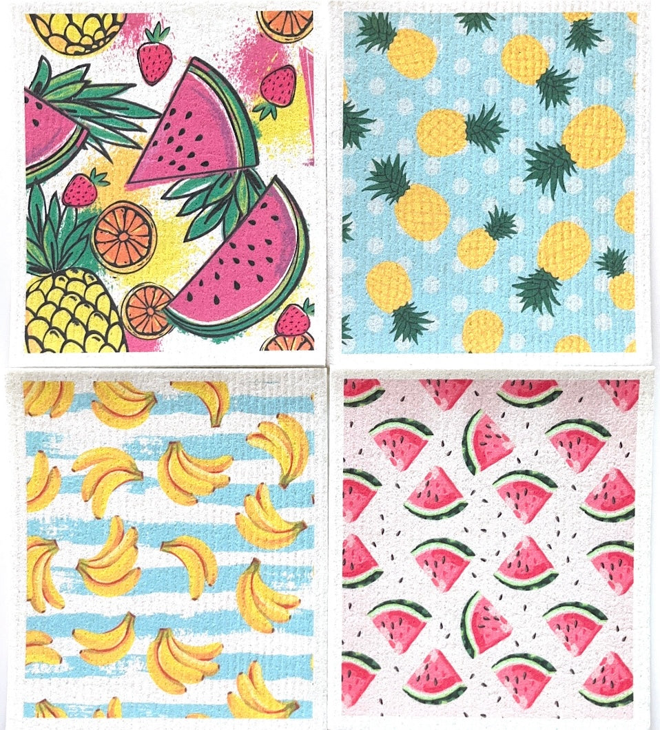 Swedish Dishcloth Fruit & Veggies BUY 3 Get 1 & FREE shipping