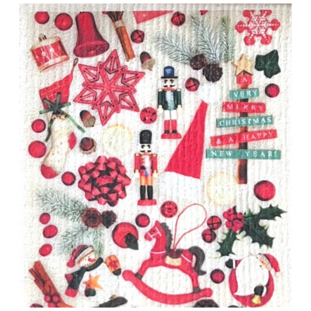 Swedish Dishcloth Holiday & Christmas BUY 3 Get 1 & FREE shipping
